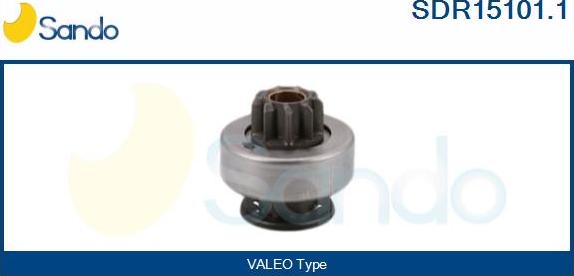 Sando SDR15101.1 - Pinion, bendix, starter www.autospares.lv