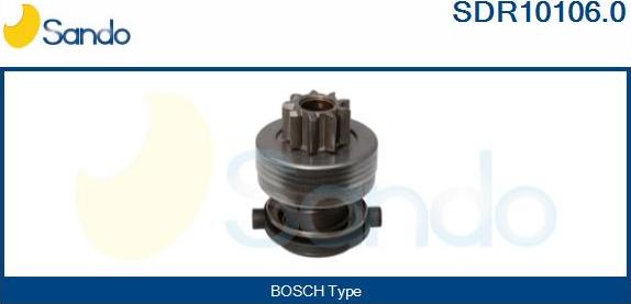 Sando SDR10106.0 - Pinion, bendix, starter www.autospares.lv