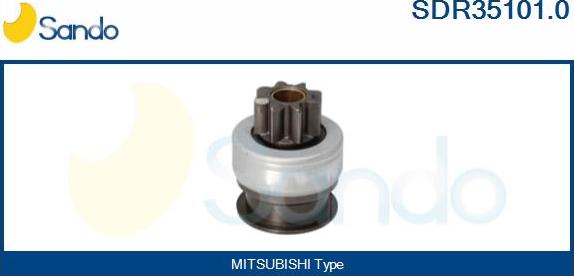 Sando SDR35101.0 - Pinion, bendix, starter www.autospares.lv