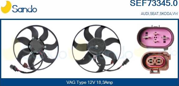 Sando SEF73345.0 - Ventilators, Motora dzesēšanas sistēma www.autospares.lv