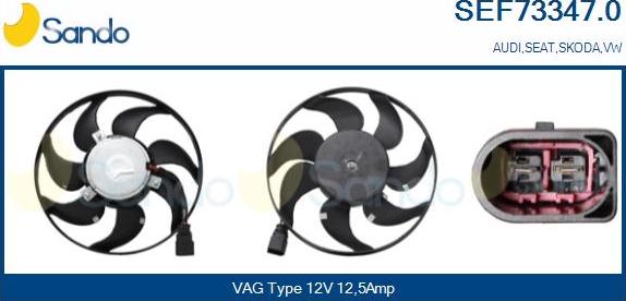 Sando SEF73347.0 - Ventilators, Motora dzesēšanas sistēma www.autospares.lv