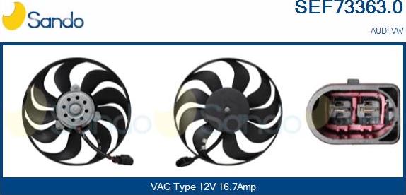 Sando SEF73363.0 - Ventilators, Motora dzesēšanas sistēma www.autospares.lv