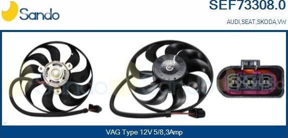 Sando SEF73308.0 - Ventilators, Motora dzesēšanas sistēma www.autospares.lv