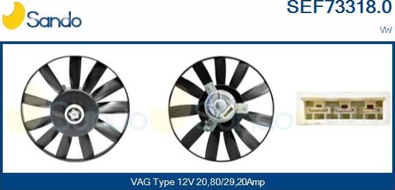 Sando SEF73318.0 - Ventilators, Motora dzesēšanas sistēma autospares.lv