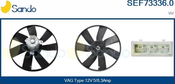 Sando SEF73336.0 - Ventilators, Motora dzesēšanas sistēma autospares.lv