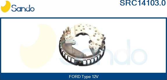 Sando SRC14103.0 - Rectifier, alternator www.autospares.lv