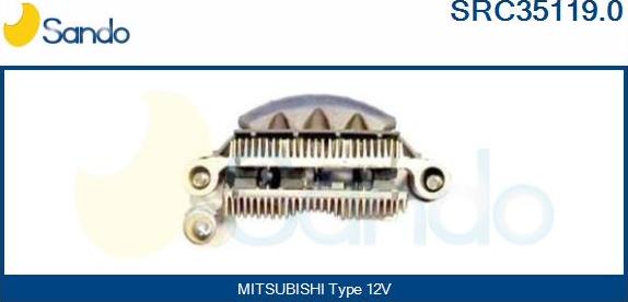 Sando SRC35119.0 - Выпрямитель, диодный мост, генератор www.autospares.lv