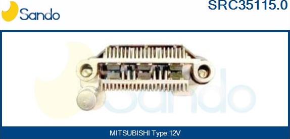 Sando SRC35115.0 - Выпрямитель, диодный мост, генератор www.autospares.lv