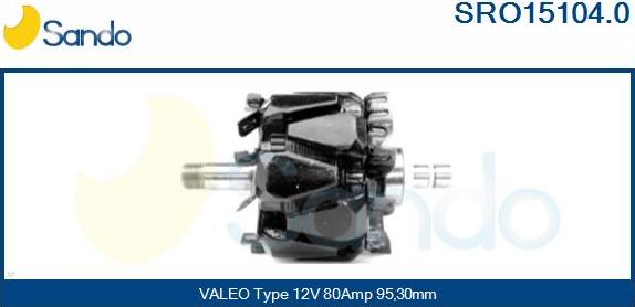 Sando SRO15104.0 - Ротор, генератор www.autospares.lv