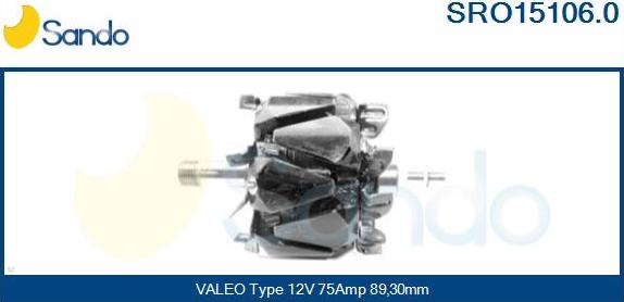 Sando SRO15106.0 - Ротор, генератор www.autospares.lv