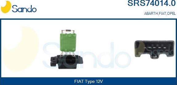 Sando SRS74014.0 - Rezistors, Salona ventilators www.autospares.lv