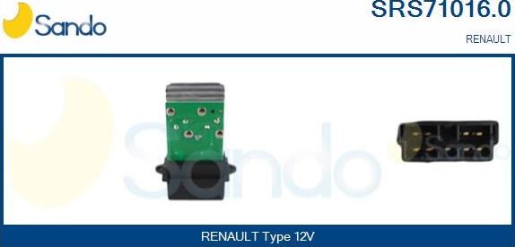 Sando SRS71016.0 - Rezistors, Salona ventilators www.autospares.lv