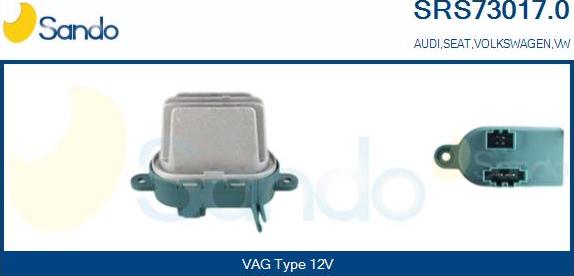 Sando SRS73017.0 - Rezistors, Salona ventilators www.autospares.lv