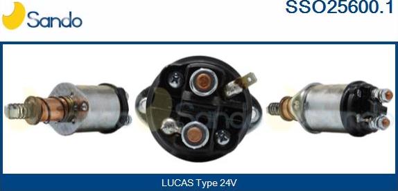 Sando SSO25600.1 - Тяговое реле, соленоид, стартер www.autospares.lv