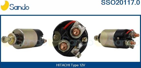 Sando SSO20117.0 - Solenoid Switch, starter www.autospares.lv