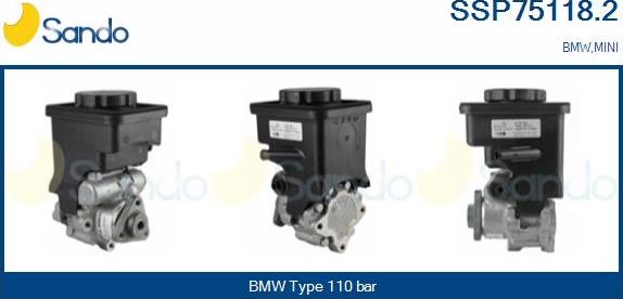 Sando SSP75118.2 - Hydraulic Pump, steering system www.autospares.lv