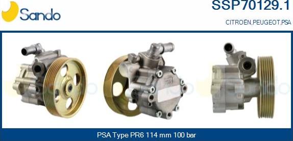 Sando SSP70129.1 - Hydraulic Pump, steering system www.autospares.lv