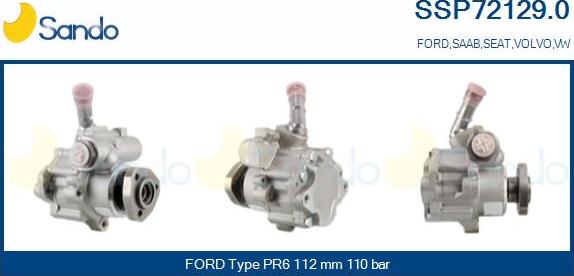 Sando SSP72129.0 - Hydraulic Pump, steering system www.autospares.lv