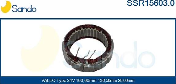 Sando SSR15603.0 - Stators, Ģenerators www.autospares.lv