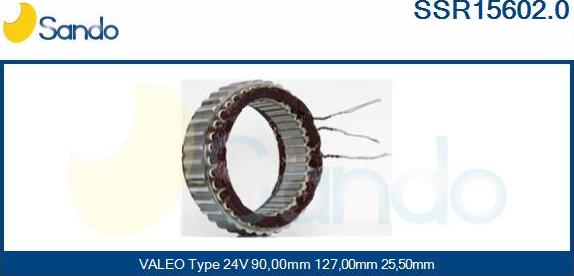 Sando SSR15602.0 - Stators, Ģenerators autospares.lv