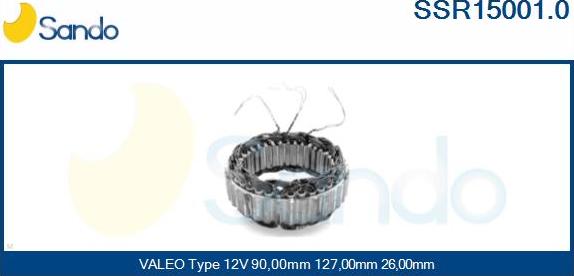 Sando SSR15001.0 - Статор, генератор www.autospares.lv