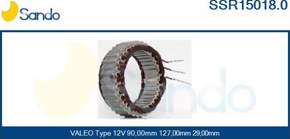 Sando SSR15018.0 - Статор, генератор www.autospares.lv