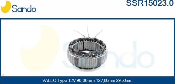 Sando SSR15023.0 - Stator, alternator www.autospares.lv