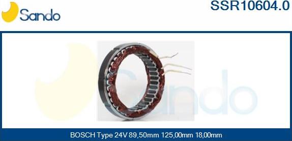 Sando SSR10604.0 - Статор, генератор www.autospares.lv