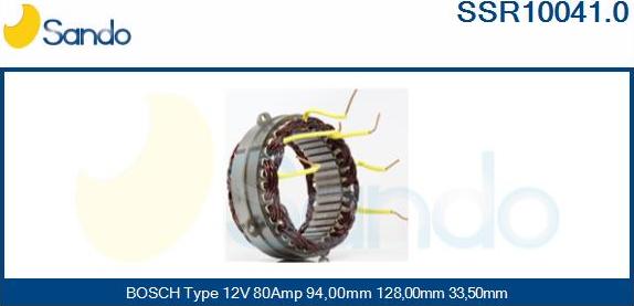 Sando SSR10041.0 - Stators, Ģenerators autospares.lv