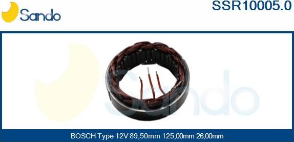 Sando SSR10005.0 - Статор, генератор www.autospares.lv