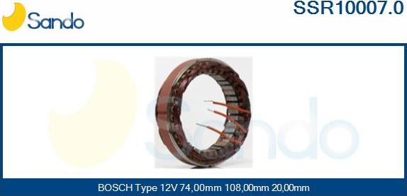 Sando SSR10007.0 - Статор, генератор www.autospares.lv