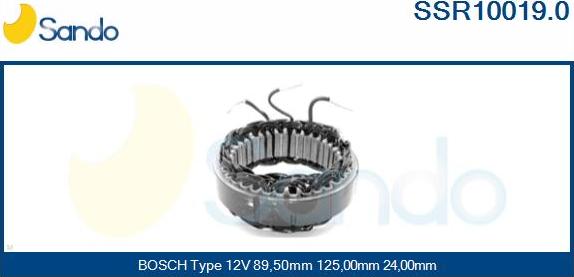 Sando SSR10019.0 - Статор, генератор www.autospares.lv