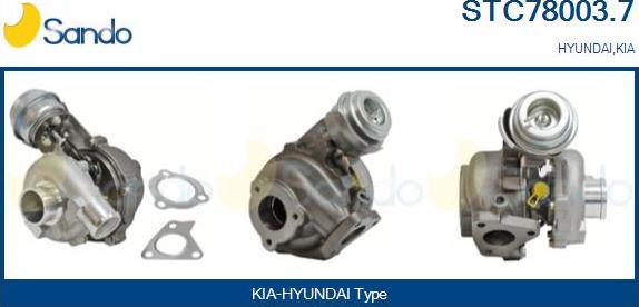 Sando STC78003.7 - Турбина, компрессор www.autospares.lv