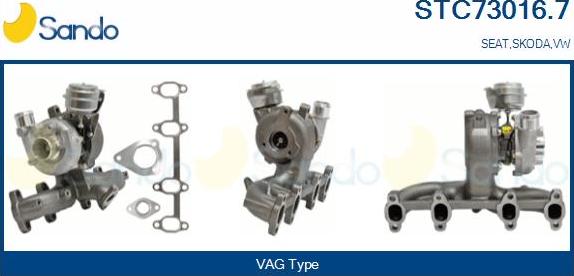 Sando STC73016.7 - Kompresors, Turbopūte www.autospares.lv