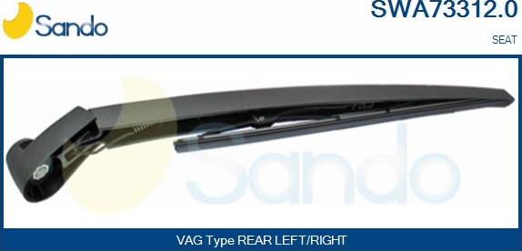 Sando SWA73312.0 - Wiper Arm, window cleaning www.autospares.lv