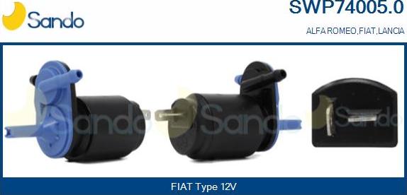 Sando SWP74005.0 - Water Pump, window cleaning www.autospares.lv