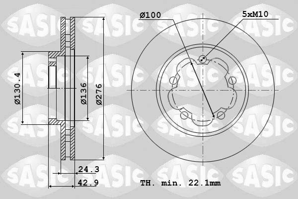 Sasic 9004909J - Bremžu diski autospares.lv