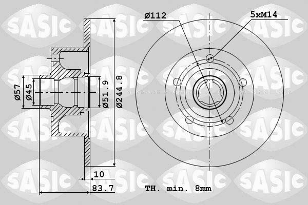 Sasic 9004509J - Bremžu diski www.autospares.lv