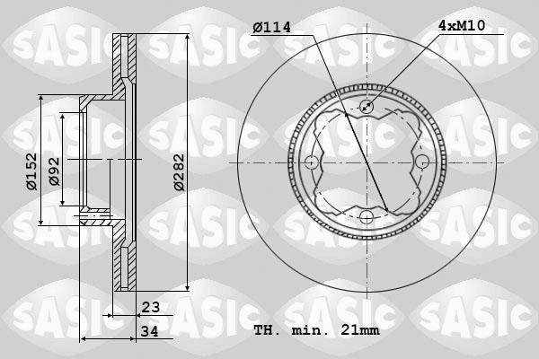 Sasic 9004536J - Bremžu diski www.autospares.lv