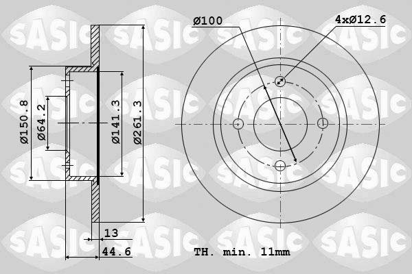 Sasic 9004538J - Bremžu diski www.autospares.lv