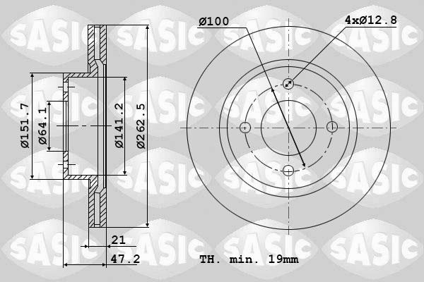 Sasic 9004533J - Bremžu diski www.autospares.lv