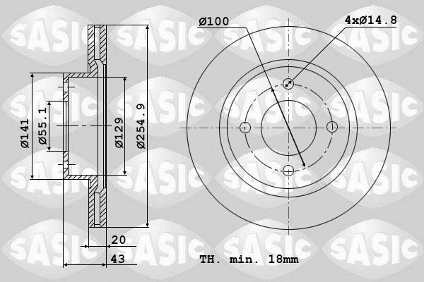 Sasic 9004897J - Bremžu diski www.autospares.lv