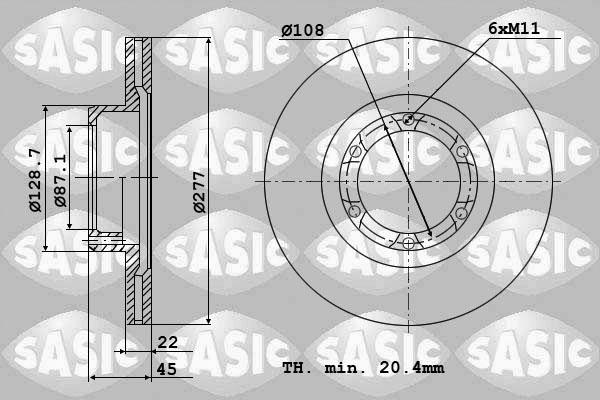 Sasic 9004849J - Bremžu diski www.autospares.lv