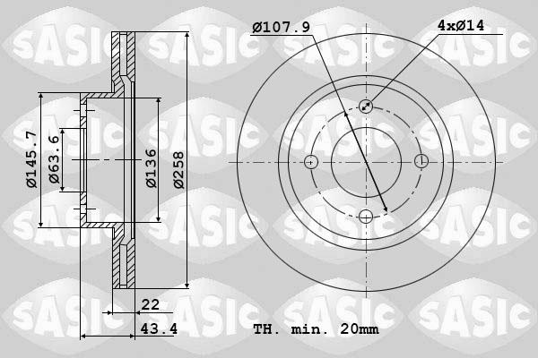 Sasic 9004817J - Bremžu diski www.autospares.lv