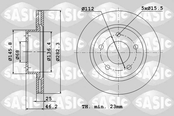 Sasic 9004883J - Bremžu diski www.autospares.lv