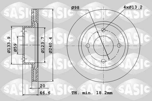 Sasic 9004822J - Bremžu diski www.autospares.lv