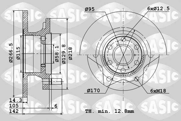 Sasic 9004293J - Bremžu diski www.autospares.lv