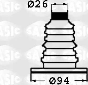 Sasic 9004718 - Putekļusargs, Piedziņas vārpsta autospares.lv