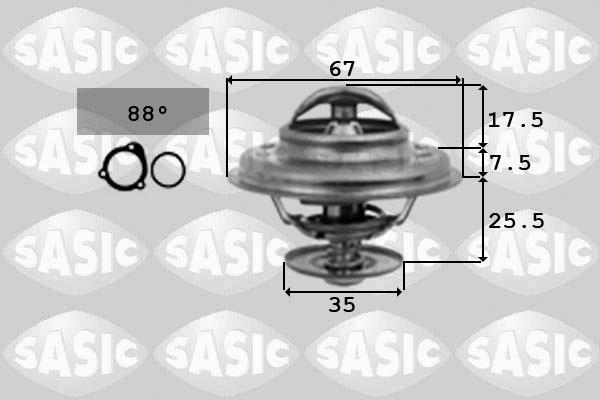 Sasic 9000335 - Термостат охлаждающей жидкости / корпус www.autospares.lv