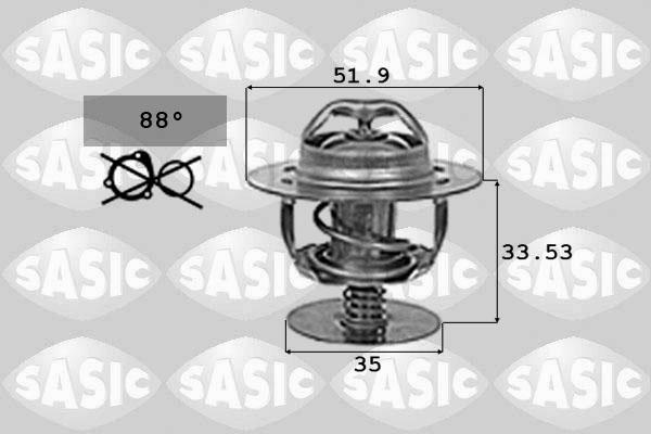 Sasic 9000719 - Термостат охлаждающей жидкости / корпус www.autospares.lv